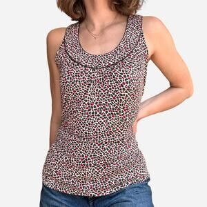 Ann Taylor scoop neck boho sleeveless top tank size small